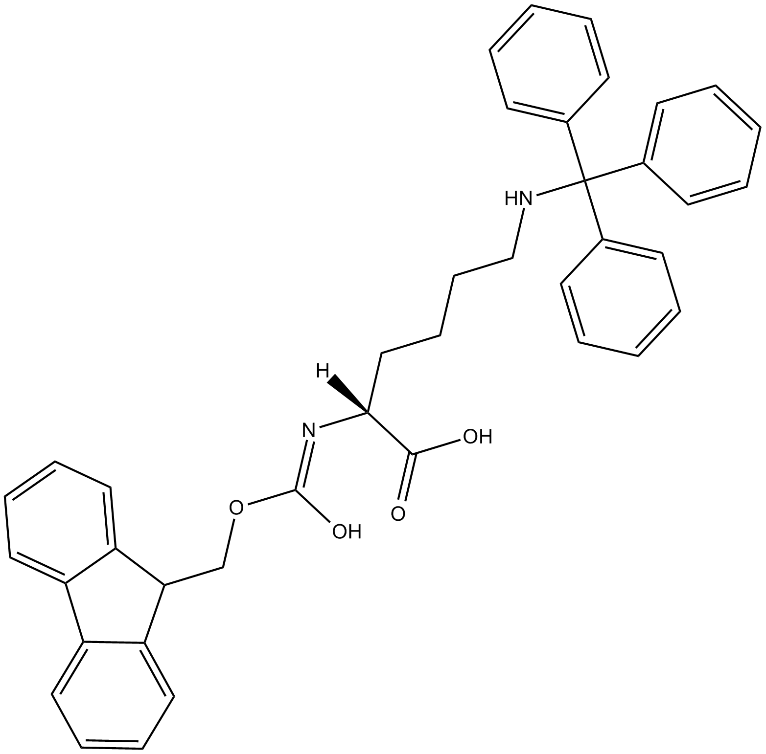 Fmoc-D-Lys(Trt)-OH Chemical Structure