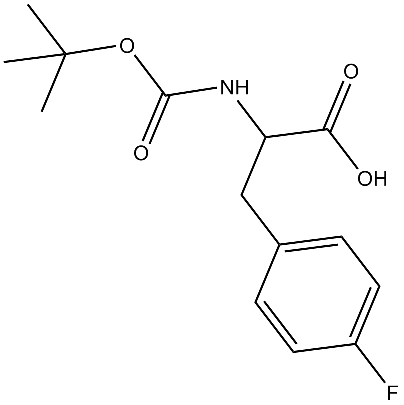 Boc-Phe(4-F)-OH 化学構造