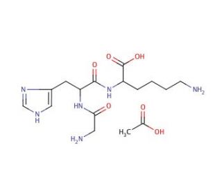 Gly-His-Lys acetate salt  Chemische Struktur