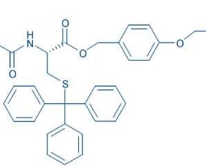 Fmoc-Cys(Trt)-Wang resin (100-200 mesh, 0.40-1.00 mmol/g) التركيب الكيميائي