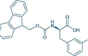 Fmoc-m-fluoro-D-Phe-OH 化学構造