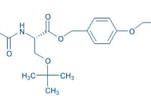 Fmoc-Ser(tBu)-Wang resin (100-200 mesh, 0.3-0.6 mmol/g) Chemical Structure