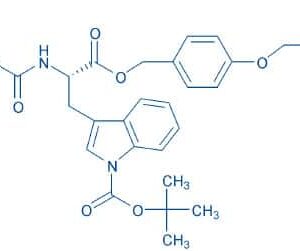 Fmoc-Trp(Boc)-Wang resin (200-400 mesh, 0.5-0.8 mmol/g) 化学構造