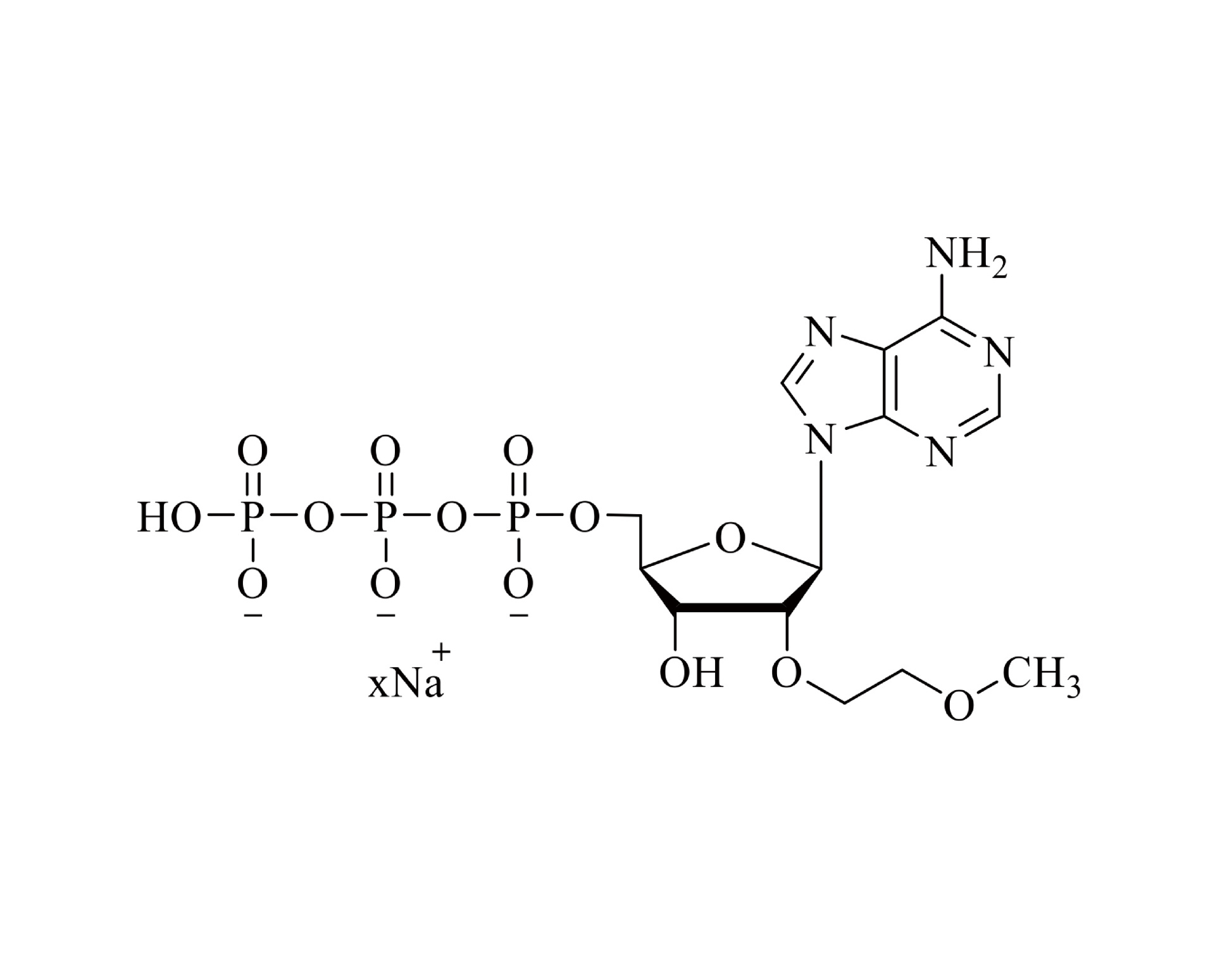 2'-MOE-ATP, 100mM Sodium Solution Chemical Structure