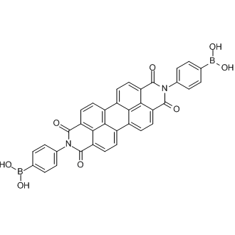 ((1,3,8,10-tetraoxo-1,3,8,10-tetrahydroanthra[2,1,9-def:6,5,10-d'e'f']diisoquinoline-2,9-diyl)bis(4,1-phenylene))diboronicacid Chemische Struktur