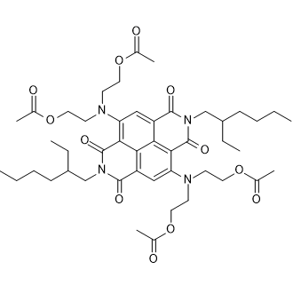 ((2,7-Bis(2-ethylhexyl)-1,3,6,8-tetraoxo-1,2,3,6,7,8-hexahydrobenzo[lmn][3,8]phenanthroline-4,9-diyl)bis(azanetriyl))tetrakis(ethane-2,1-diyl) tetraacetate Chemical Structure