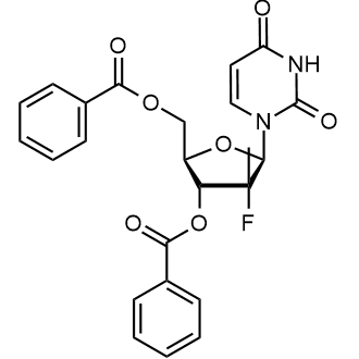 ((2R,3R,4R,5R)-3-(benzoyloxy)-5-(2,4-dioxo-3,4-dihydropyrimidin-1(2H)-yl)-4-fluoro-4-methyltetrahydrofuran-2-yl)methyl benzoate Chemical Structure