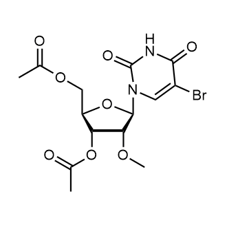 ((2R,3R,4R,5R)-3-Acetoxy-5-(5-bromo-2,4-dioxo-3,4-dihydropyrimidin-1(2H)-yl)-4-methoxytetrahydrofuran-2-yl)methyl acetate Chemical Structure