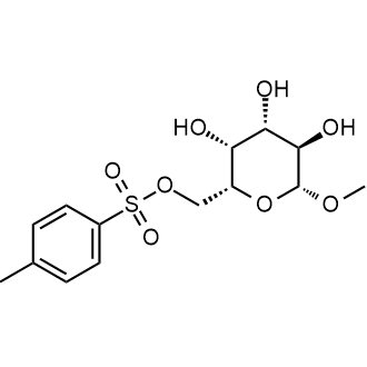 ((2R,3R,4S,5R,6R)-3,4,5-trihydroxy-6-methoxytetrahydro-2H-pyran-2-yl)methyl 4-methylbenzenesulfonate Chemical Structure