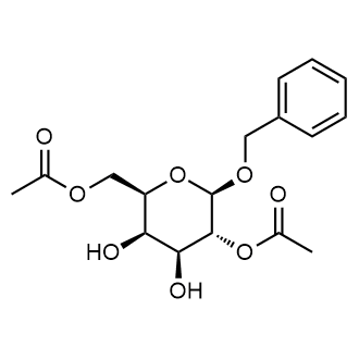 ((2R,3R,4S,5R,6R)-5-acetoxy-6-(benzyloxy)-3,4-dihydroxytetrahydro-2H-pyran-2-yl)methyl acetate التركيب الكيميائي