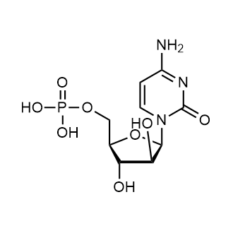 ((2R,3S,4S,5R)-5-(4-amino-2-oxopyrimidin-1(2H)-yl)-3,4-dihydroxytetrahydrofuran-2-yl)methyl dihydrogen phosphate Chemical Structure