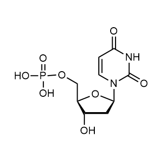 ((2R,3S,5R)-5-(2,4-dioxo-3,4-dihydropyrimidin-1(2H)-yl)-3-hydroxytetrahydrofuran-2-yl)methyl dihydrogen phosphate Chemical Structure