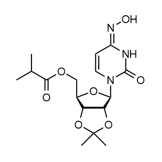 ((3aR,4R,6R,6aR)-6-((E)-4-(Hydroxyimino)-2-oxo-3,4-dihydropyrimidin-1(2H)-yl)-2,2-dimethyltetrahydrofuro[3,4-d][1,3]dioxol-4-yl)methyl isobutyrate Chemical Structure