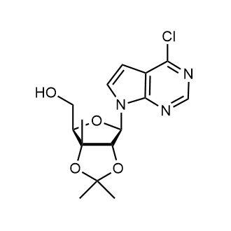 ((3aR,4R,6R,6aR)-6-(4-Chloro-7H-pyrrolo[2,3-d]pyrimidin-7-yl)-2,2,3a-trimethyltetrahydrofuro[3,4-d][1,3]dioxol-4-yl)methanol Chemische Struktur