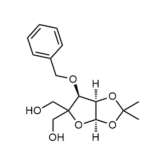 ((3aR,6S,6aR)-6-(Benzyloxy)-2,2-dimethyltetrahydrofuro[2,3-d][1,3]dioxole-5,5-diyl)dimethanol 化学構造