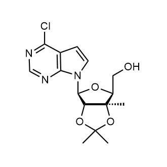 ((3aS,4S,6S,6aS)-6-(4-Chloro-7H-pyrrolo[2,3-d]pyrimidin-7-yl)-2,2,3a-trimethyltetrahydrofuro[3,4-d][1,3]dioxol-4-yl)methanol Chemische Struktur