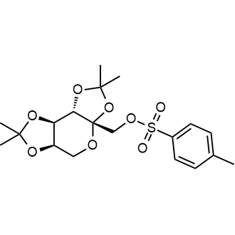 ((3AS,5aR,8aR,8bS)-2,2,7,7-tetramethyltetrahydro-3aH-bis([1,3]dioxolo)[4,5-b:4',5'-d]pyran-3a-yl)methyl 4-methylbenzenesulfonate Chemical Structure