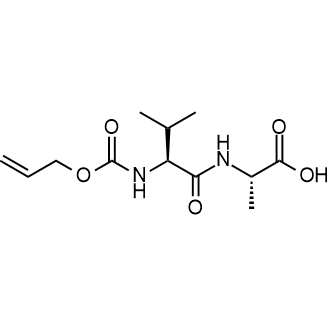 ((Allyloxy)carbonyl)-L-valyl-L-alanine Chemische Struktur