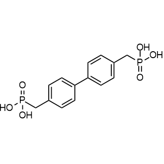 ([1,1'-Biphenyl]-4,4'-diylbis(methylene))bis(phosphonic acid) 化学構造