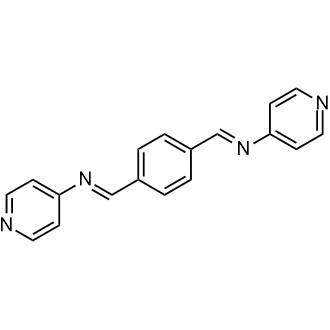 (1E,1'E)-1,1'-(1,4-Phenylene)bis(N-(pyridin-4-yl)methanimine) Chemical Structure