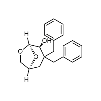 (1S,4S,5R)-3,3-dibenzyl-6,8-dioxabicyclo[3.2.1]Octan-4-ol 化学構造