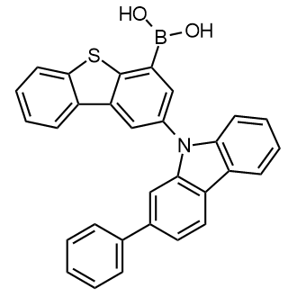 (2-(2-Phenyl-9H-carbazol-9-yl)dibenzo[b,d]thiophen-4-yl)boronic acid 化学構造