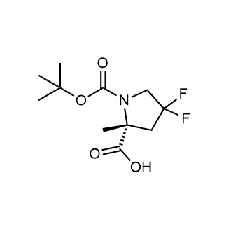 (2R)-1-[(tert-Butoxy)carbonyl]-4,4-difluoro-2-methylpyrrolidine-2-carboxylic acid التركيب الكيميائي