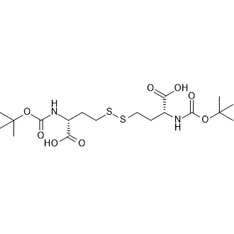 (2R,2'R)-4,4'-disulfanediylbis(2-((tert-butoxycarbonyl)amino)butanoic acid) Chemical Structure