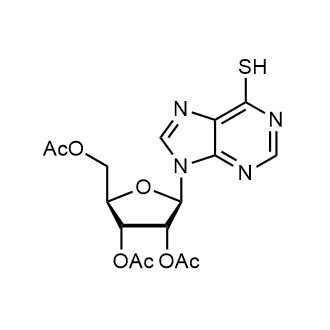 (2R,3R,4R,5R)-2-(acetoxymethyl)-5-(6-mercapto-9H-purin-9-yl)tetrahydrofuran-3,4-diyl diacetate Chemical Structure