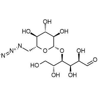 (2R,3R,4R,5R)-4-(((2S,3R,4S,5S,6R)-6-(azidomethyl)-3,4,5-trihydroxytetrahydro-2H-pyran-2-yl)oxy)-2,3,5,6-tetrahydroxyhexanal 化学構造