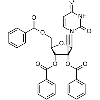 (2R,3R,4R,5R)-5-((Benzoyloxy)Methyl)-2-(2,4-Dioxo-3,4-Dihydropyrimidin-1(2H)-Yl)-3-Ethynyltetrahydrofuran-3,4-Diyl Dibenzoate Chemical Structure