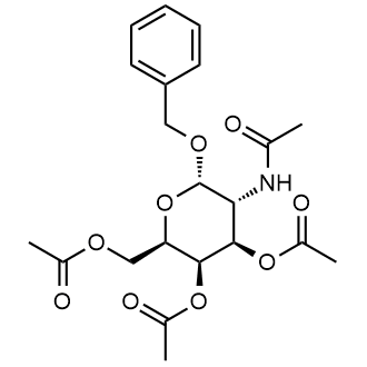 (2R,3R,4R,5R,6S)-5-acetamido-2-(acetoxymethyl)-6-(benzyloxy)tetrahydro-2H-pyran-3,4-diyl diacetate 化学構造