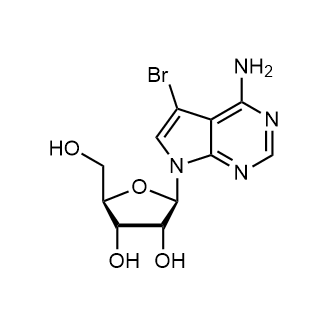 (2R,3R,4S,5R)-2-(4-Amino-5-bromo-7H-pyrrolo[2,3-d]pyrimidin-7-yl)-5-(hydroxymethyl)tetrahydrofuran-3,4-diol Chemical Structure