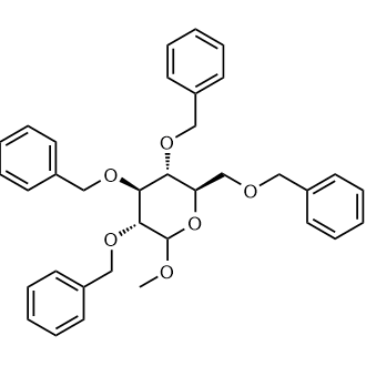 (2R,3R,4S,5R)-3,4,5-tris(benzyloxy)-2-((benzyloxy)methyl)-6-methoxytetrahydro-2H-pyran Chemical Structure