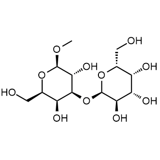 (2R,3R,4S,5R,6R)-2-(((2R,3S,4S,5R,6R)-3,5-dihydroxy-2-(hydroxymethyl)-6-methoxytetrahydro-2H-pyran-4-yl)oxy)-6-(hydroxymethyl)tetrahydro-2H-pyran-3,4,5-triol Chemische Struktur