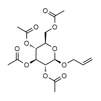 (2R,3R,4S,5R,6R)-2-(acetoxymethyl)-6-(allyloxy)tetrahydro-2H-pyran-3,4,5-triyl triacetate Chemical Structure