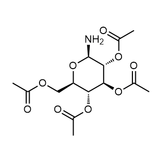 (2R,3R,4S,5R,6R)-2-(acetoxymethyl)-6-aminotetrahydro-2H-pyran-3,4,5-triyl triacetate 化学構造