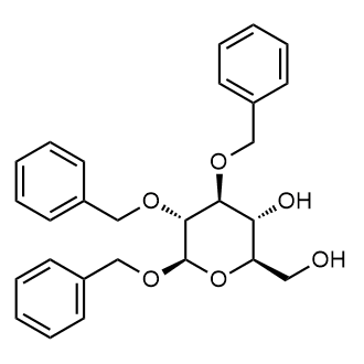 (2R,3R,4S,5R,6R)-4,5,6-tris(benzyloxy)-2-(hydroxymethyl)tetrahydro-2H-pyran-3-ol Chemical Structure