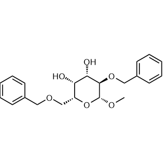 (2R,3R,4S,5R,6R)-5-(benzyloxy)-2-((benzyloxy)methyl)-6-methoxytetrahydro-2H-pyran-3,4-diol Chemical Structure