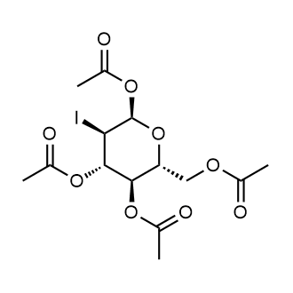 (2R,3R,4S,5R,6R)-6-(acetoxymethyl)-3-iodotetrahydro-2H-pyran-2,4,5-triyl triacetate Chemical Structure