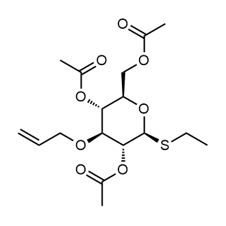 (2R,3R,4S,5R,6S)-2-(acetoxymethyl)-4-(allyloxy)-6-(ethylthio)tetrahydro-2H-pyran-3,5-diyl diacetate Chemical Structure