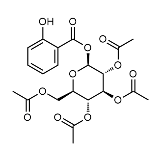 (2R,3R,4S,5R,6S)-2-(acetoxymethyl)-6-((2-hydroxybenzoyl)oxy)tetrahydro-2H-pyran-3,4,5-triyl triacetate Chemical Structure