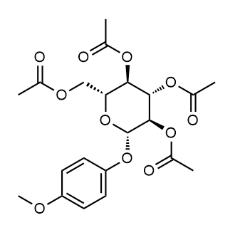 (2R,3R,4S,5R,6S)-2-(Acetoxymethyl)-6-(4-methoxyphenoxy)tetrahydro-2H-pyran-3,4,5-triyl triacetate Chemical Structure