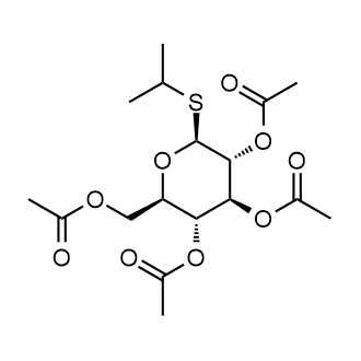 (2R,3R,4S,5R,6S)-2-(acetoxymethyl)-6-(isopropylthio)tetrahydro-2H-pyran-3,4,5-triyl triacetate Chemical Structure