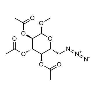 (2R,3R,4S,5R,6S)-2-(azidomethyl)-6-methoxytetrahydro-2H-pyran-3,4,5-triyl triacetate Chemical Structure