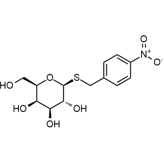 (2R,3R,4S,5R,6S)-2-(hydroxymethyl)-6-((4-nitrobenzyl)thio)tetrahydro-2H-pyran-3,4,5-triol Chemical Structure