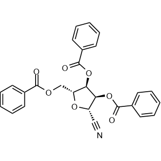 (2R,3R,4S,5S)-2-((benzoyloxy)methyl)-5-cyanotetrahydrofuran-3,4-diyl dibenzoate Chemical Structure