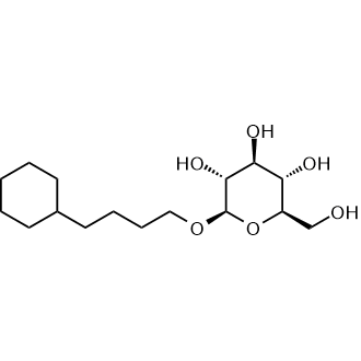 (2R,3R,4S,5S,6R)-2-(4-cyclohexylbutoxy)-6-(hydroxymethyl)tetrahydro-2H-pyran-3,4,5-triol Chemische Struktur