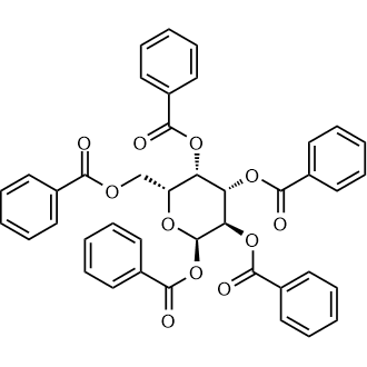 (2R,3R,4S,5S,6R)-6-((benzoyloxy)methyl)tetrahydro-2H-pyran-2,3,4,5-tetrayl tetrabenzoate التركيب الكيميائي