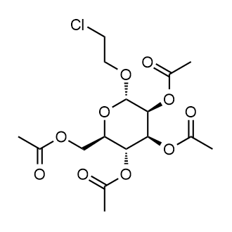 (2R,3R,4S,5S,6S)-2-(acetoxymethyl)-6-(2-chloroethoxy)tetrahydro-2H-pyran-3,4,5-triyl triacetate Chemical Structure